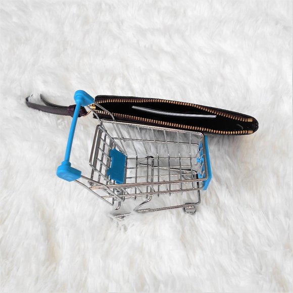 Coach Corner Zip Wristlet Metallic Raspberry - Picture 9 of 10